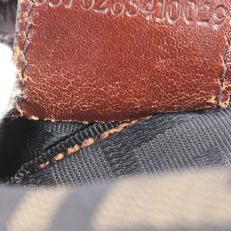 Polar Fendi Zucca Leather Nylon Handbag Brown Women's CEM Dc1-5