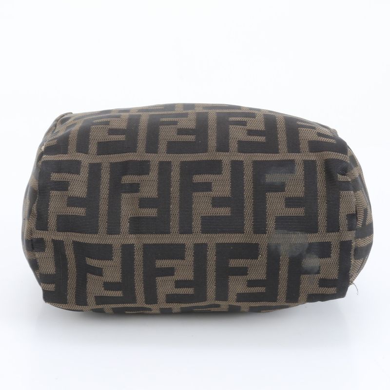 Polar Fendi Zucca Leather Nylon Handbag Brown Women's CEM Dc1-5