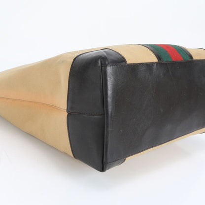 Polar Gucci Sherry Line 002 1121 Leather Canvas Tote Bag Business Commute A4