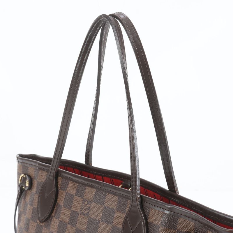 Extreme Louis Vuitton Damier Neverfull PM N40600 Leather Tote Bag Shoulder Hand