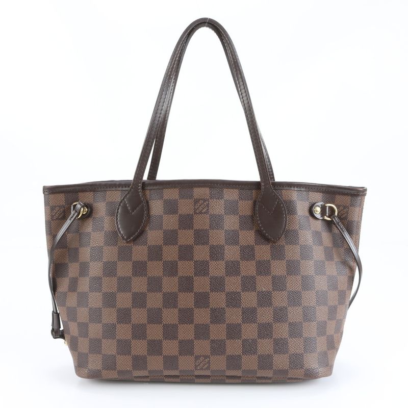 Extreme Louis Vuitton Damier Neverfull PM N40600 Leather Tote Bag Shoulder Hand