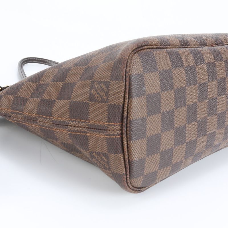 Extreme Louis Vuitton Damier Neverfull PM N40600 Leather Tote Bag Shoulder Hand