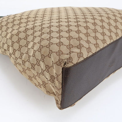 Polar Gucci GG Canvas Sherry Line 131233 Leather Tote Bag Shoulder Brown A4 Men