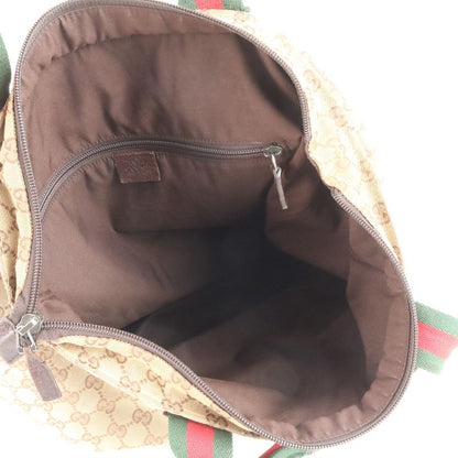 Polar Gucci GG Canvas Sherry Line 131233 Leather Tote Bag Shoulder Brown A4 Men