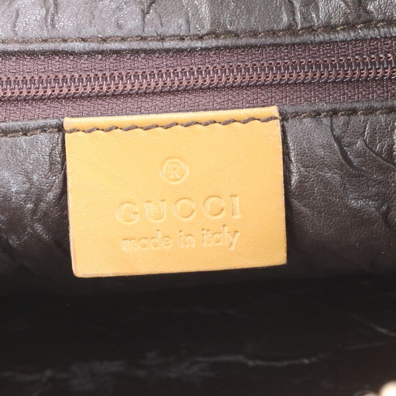 Gucci GG Canvas Sherry Line Mini Boston 000 0851 Leather Handbag Genuine