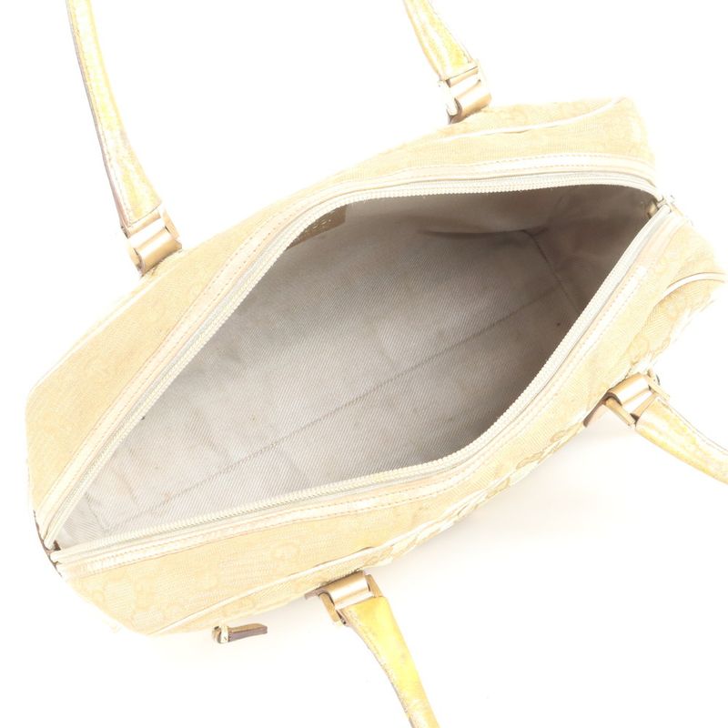 Gucci GG Canvas Mini Boston 002 1115 Leather Shoulder Bag Shoulder Hand Genuine