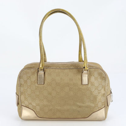 Gucci GG Canvas Mini Boston 002 1115 Leather Shoulder Bag Shoulder Hand Genuine