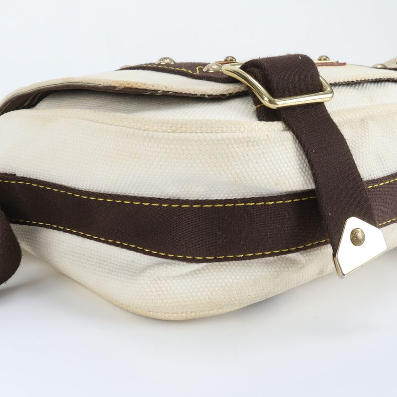 Polar Louis Vuitton Antigua Buzas PM Ecru M40042 Leather Shoulder Bag Crossbody