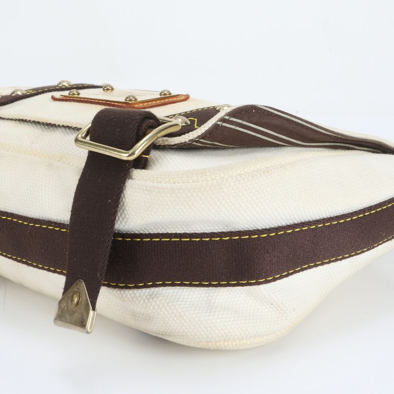 Polar Louis Vuitton Antigua Buzas PM Ecru M40042 Leather Shoulder Bag Crossbody