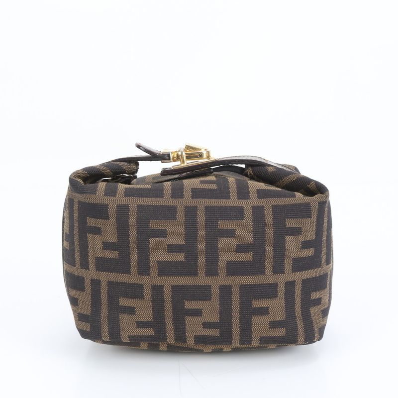 Polar Vintage Fendi Zucca Pouch Leather Mini Handbag Brown Women's CEM Dc3-5