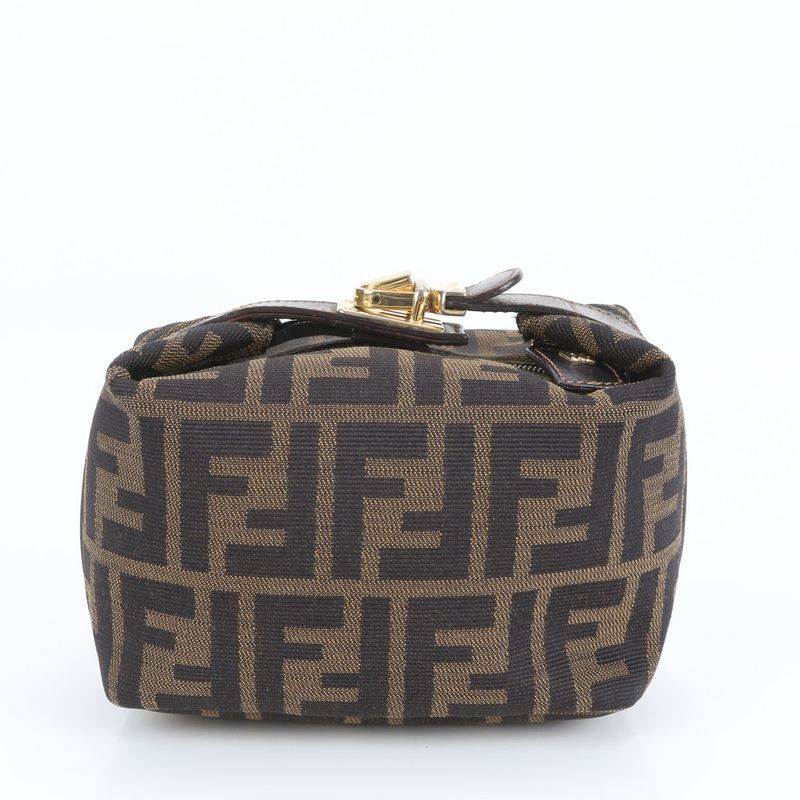 Polar Vintage Fendi Zucca Pouch Leather Mini Handbag Brown Women's CEM Dc3-5