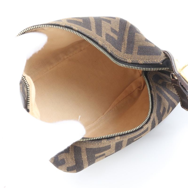 Polar Vintage Fendi Zucca Pouch Leather Mini Handbag Brown Women's CEM Dc3-5