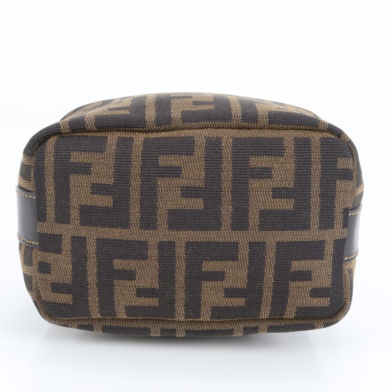 Polar Vintage Fendi Zucca Pouch Leather Mini Handbag Brown Women's CEM Dc3-5