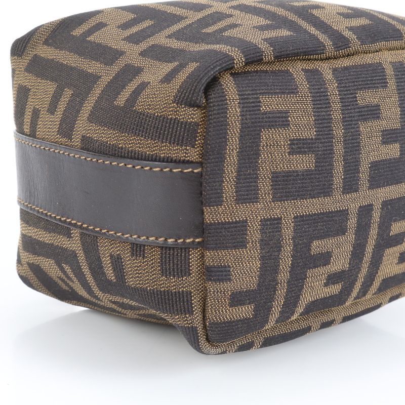 Polar Vintage Fendi Zucca Pouch Leather Mini Handbag Brown Women's CEM Dc3-5