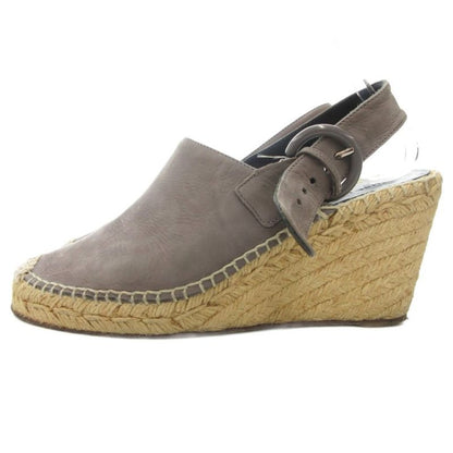Celine Sandals Strappy Sandals Wedges 38 Gray Beige IU - GY18