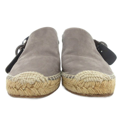 Celine Sandals Strappy Sandals Wedges 38 Gray Beige IU - GY18