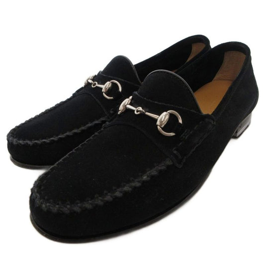 Gucci Horsebit Loafers Moccasins Suede Leather 35 Black JS - GY18