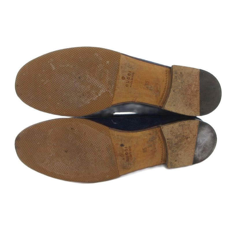Gucci Horsebit Loafers Moccasins Suede Leather 35 Blue JS - GY18