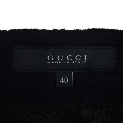 Gucci Sample 12aw Silk Jacquard Jodhpurs Pants 300638 Black 40