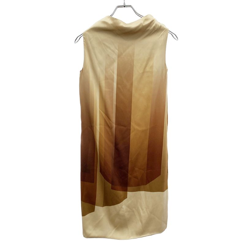 Gucci Sample 2010aw Silk Satin Dress 250317 Brown 40