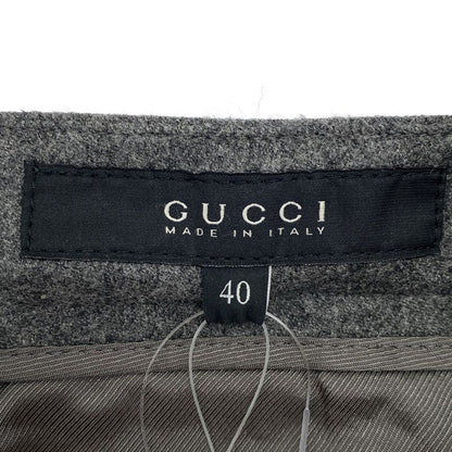 Gucci 10aw Wool Cashmere Stretch Slacks Pants 243568 Zz809 Gray 40