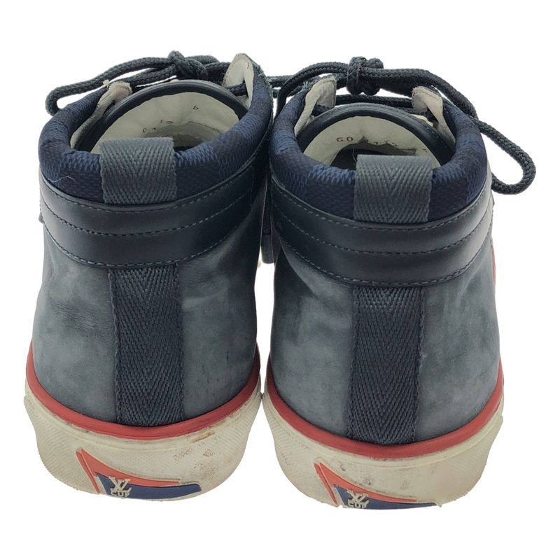 Louis Vuitton America's Cup Leather Chukka Sneakers Blue 6