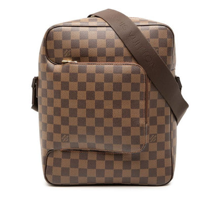 Louis Vuitton Damier Olaf MM Crossbody Shoulder Bag N41441 Brown PVC Leather