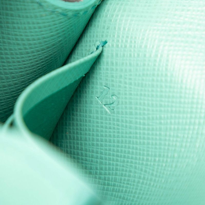 Prada Triangle Logo Plate Chain Mini Shoulder Pouch Shoulder Bag 1mr017 Green