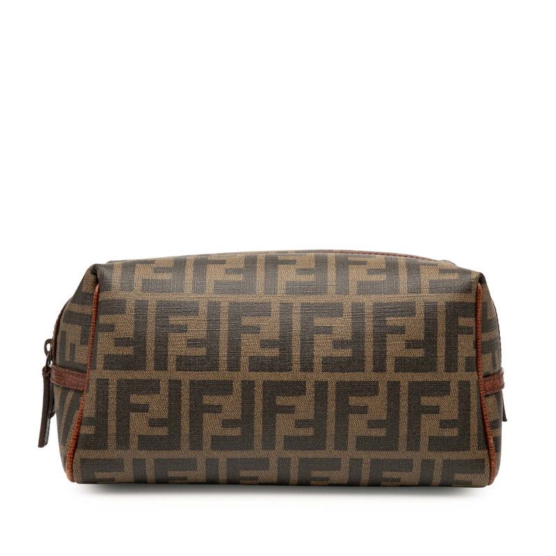 Fendi Zucca 7n0057 Khaki Brown PVC Leather Women's Fendi