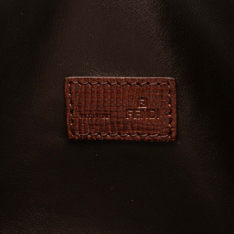 Fendi Zucca 7n0057 Khaki Brown PVC Leather Women's Fendi