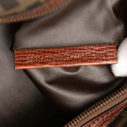 Fendi Zucca 7n0057 Khaki Brown PVC Leather Women's Fendi