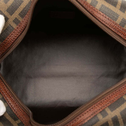 Fendi Zucca 7n0057 Khaki Brown PVC Leather Women's Fendi