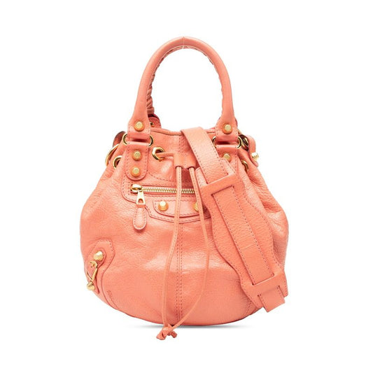 Balenciaga Giant Mini Pom Handbag Shoulder Bag 2WAY 285439 Pink Leather Women