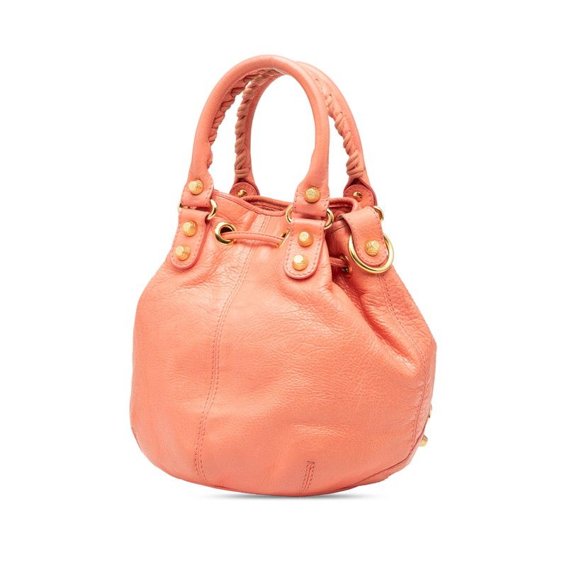 Balenciaga Giant Mini Pom Handbag Shoulder Bag 2WAY 285439 Pink Leather Women