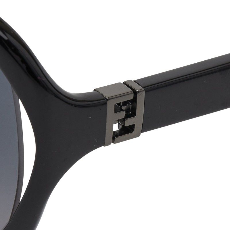 Fendi FF Logo Sunglasses Wellington Gradient Lens Ff0032 F S Black Plastic
