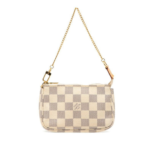 Louis Vuitton Damier Azure Mini Pochette Accessoire Accessory Pouch Handbag