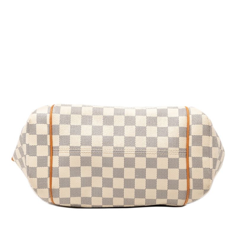 Louis Vuitton Damier Azure Totally PM Tote Bag Shoulder Bag N41280 White PVC