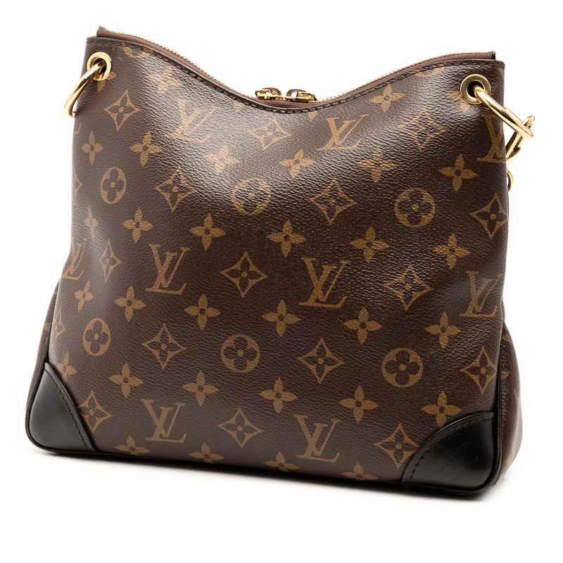 Louis Vuitton Monogram Odeon NM PM Crossbody Shoulder Bag M45353 Brown Black
