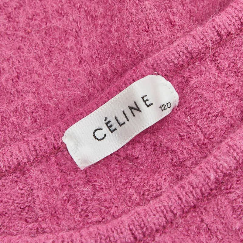 Celine Knit Dress Short Sleeves Size 120 Pink Wool Acrylic Kids Celine
