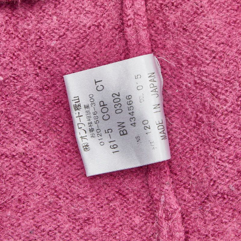 Celine Knit Dress Short Sleeves Size 120 Pink Wool Acrylic Kids Celine