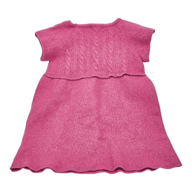 Celine Knit Dress Short Sleeves Size 120 Pink Wool Acrylic Kids Celine