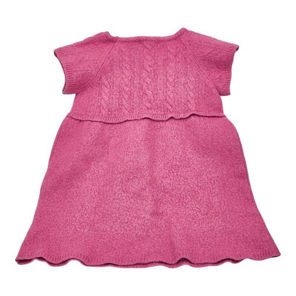 Celine Knit Dress Short Sleeves Size 120 Pink Wool Acrylic Kids Celine
