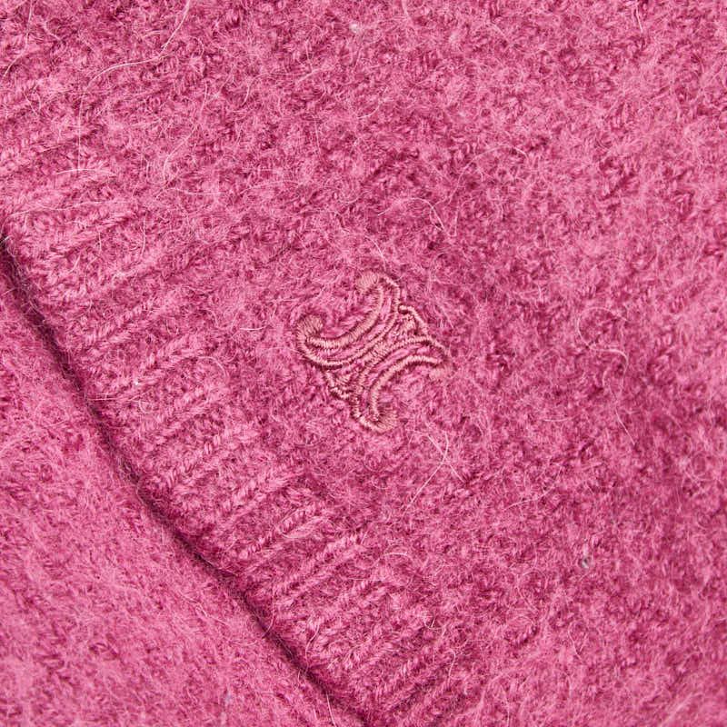 Celine Knit Dress Short Sleeves Size 120 Pink Wool Acrylic Kids Celine