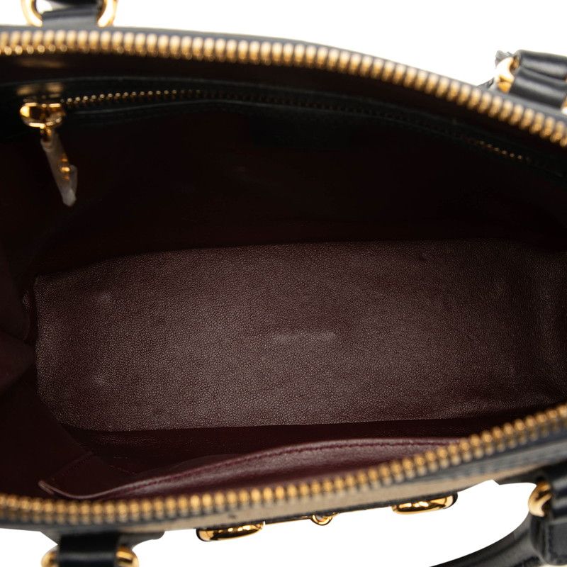 Gucci Horsebit 1955 Handbag Shoulder Bag 2WAY 621220 Beige Navy Canvas Leather