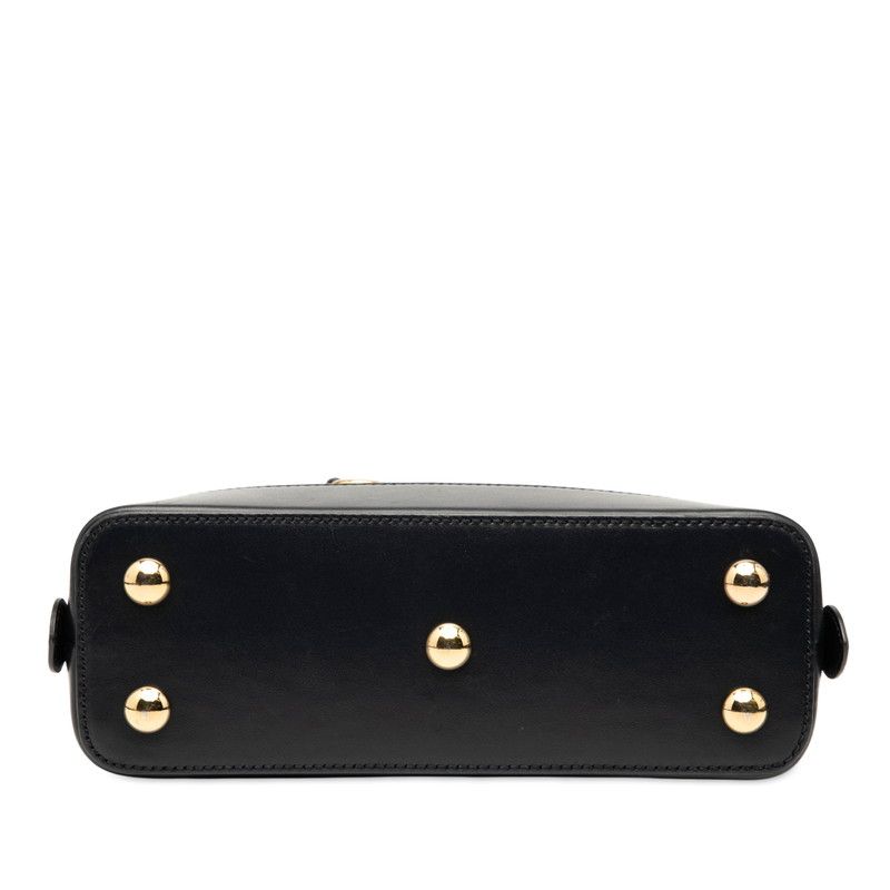 Gucci Horsebit 1955 Handbag Shoulder Bag 2WAY 621220 Beige Navy Canvas Leather