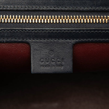 Gucci Horsebit 1955 Handbag Shoulder Bag 2WAY 621220 Beige Navy Canvas Leather