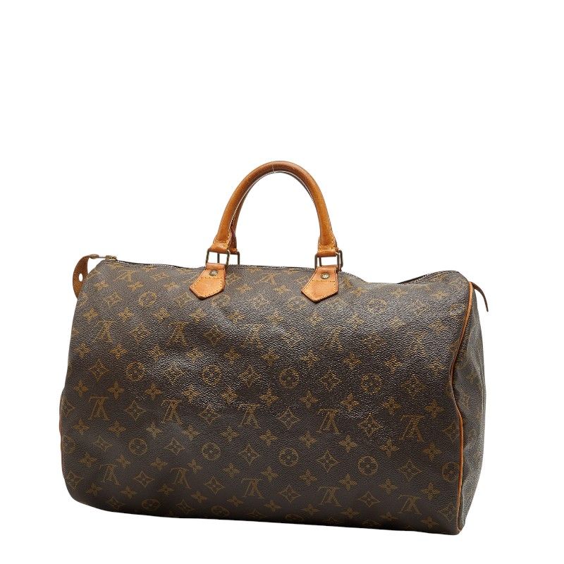 Louis Vuitton Monogram Speedy 40 Handbag Boston Bag Travel Bag M41522 Brown PVC