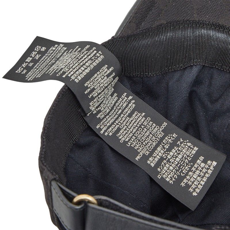 Gucci GG Canvas Sherry Line Cap Baseball Cap Size: XS 56 200035 Black Multicolor