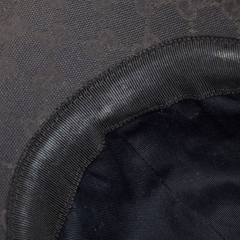 Gucci GG Canvas Sherry Line Cap Baseball Cap Size: XS 56 200035 Black Multicolor
