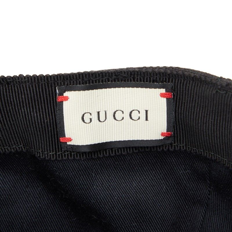 Gucci GG Canvas Sherry Line Cap Baseball Cap Size: XS 56 200035 Black Multicolor